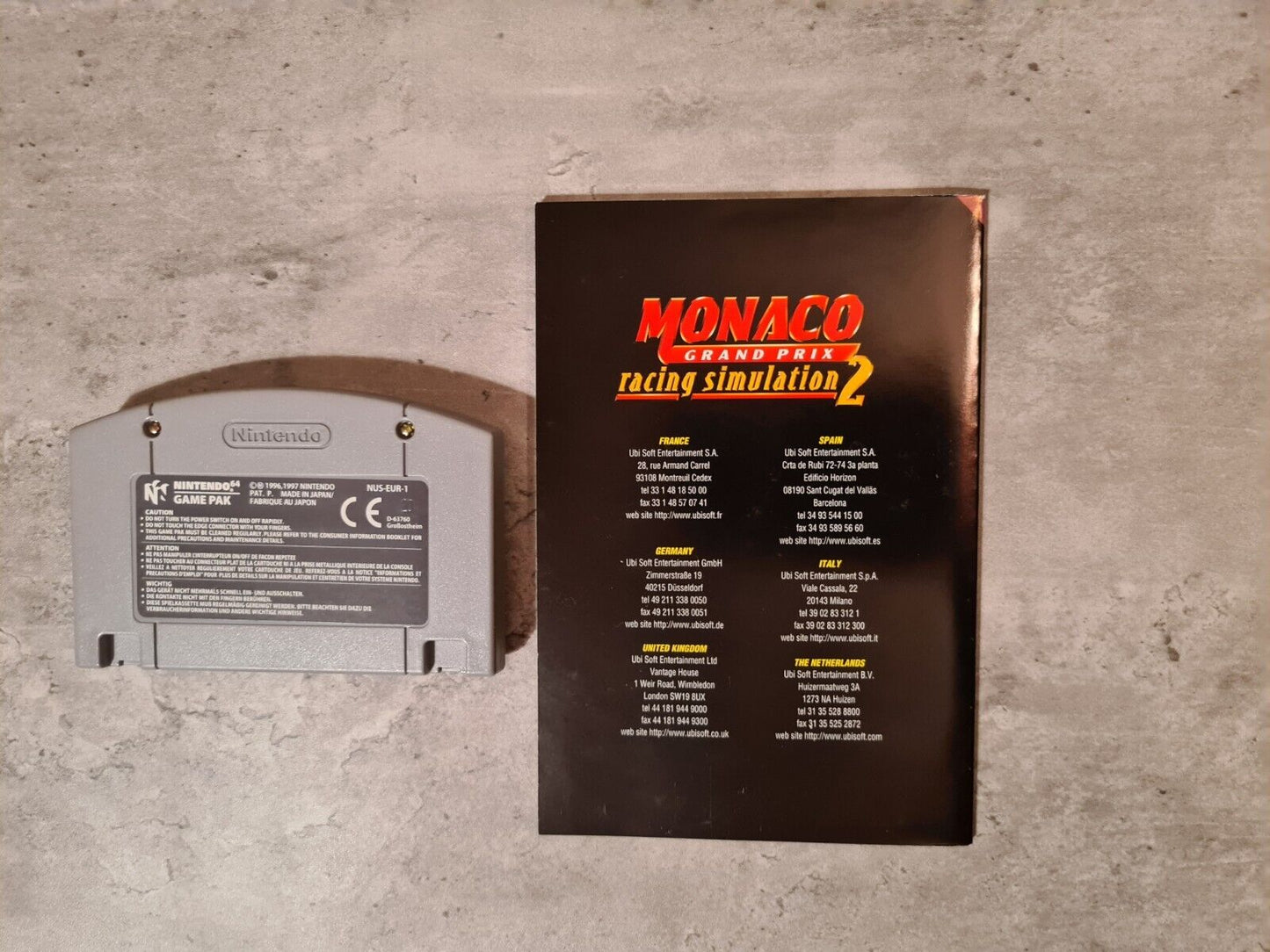 N64 Nintendo 64 Monaco Grand Prix Racing Simulation 2 mit OVP und Anleitung FAH - T-Retro-Games