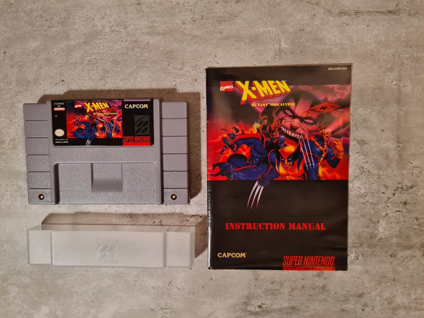 SNES Super Nintendo X-Men Mutant Apocalypse mit OVP und Anleitung NTSC-USA - T-Retro-Games