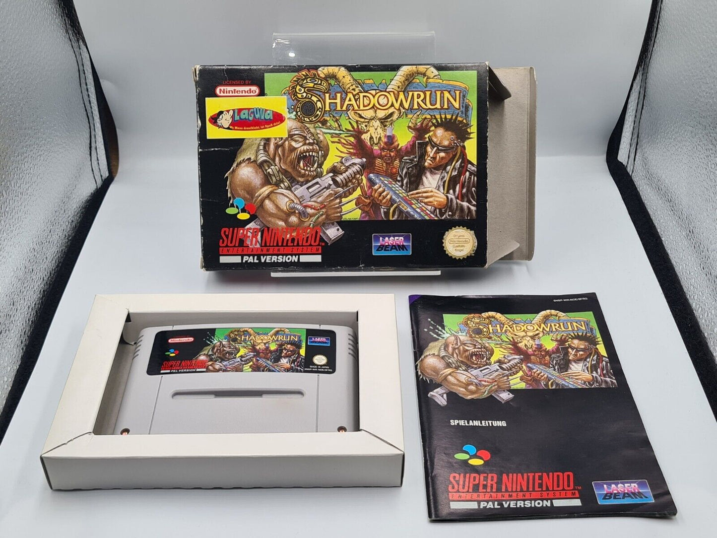 SNES Super Nintendo Shadowrun mit OVP und Anleitung NOE/SFRG - T-Retro-Games