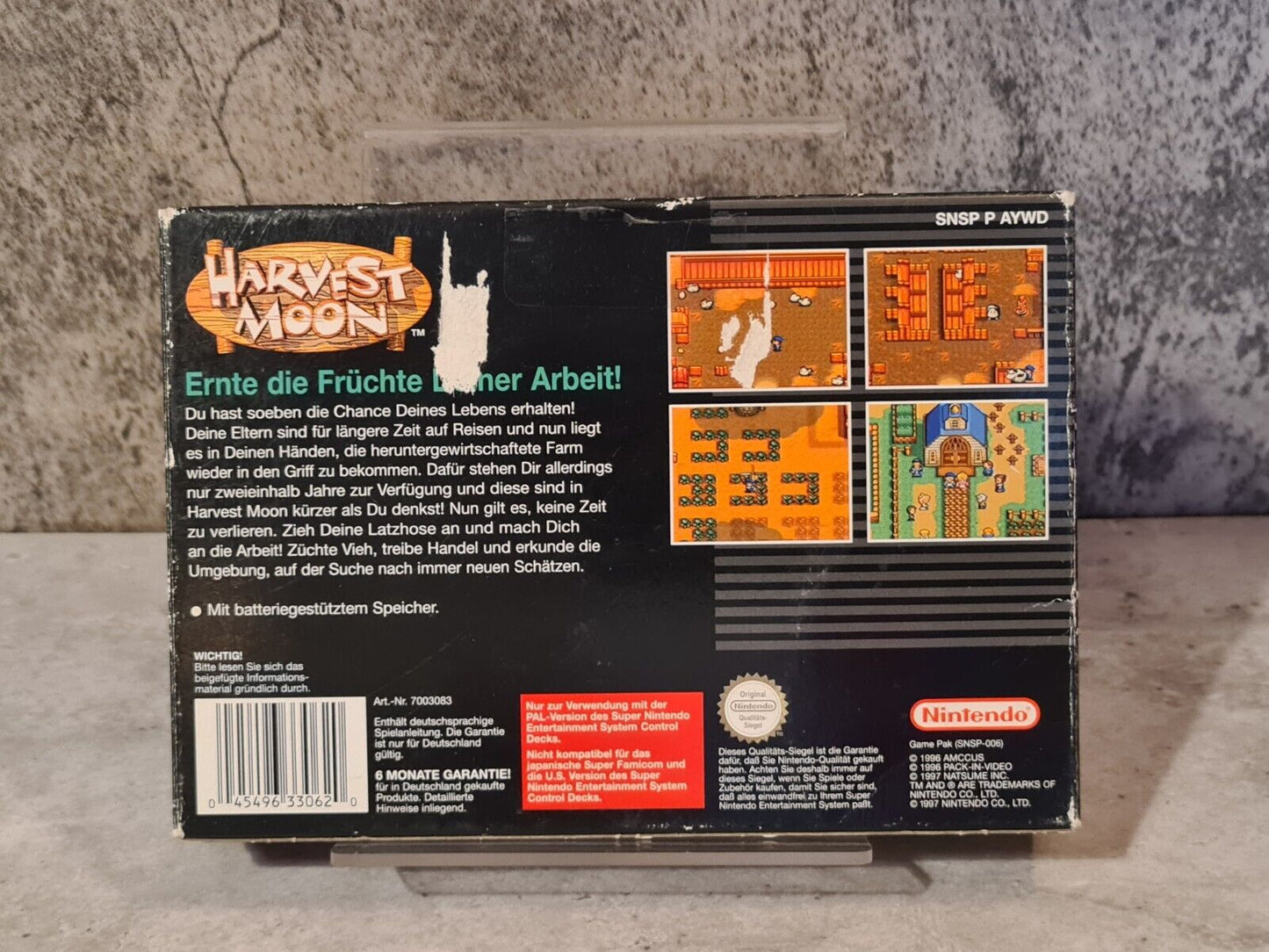 SNES Super Nintendo Harvest Moon mit OVP und Anleitung NOE - T-Retro-Games