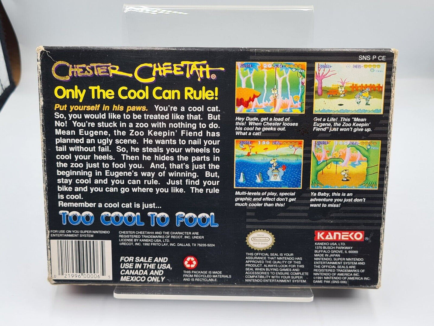 SNES Super Nintendo Chester Cheetah To Cool To Fool mit OVP +Anleitung NTSC USA - T-Retro-Games