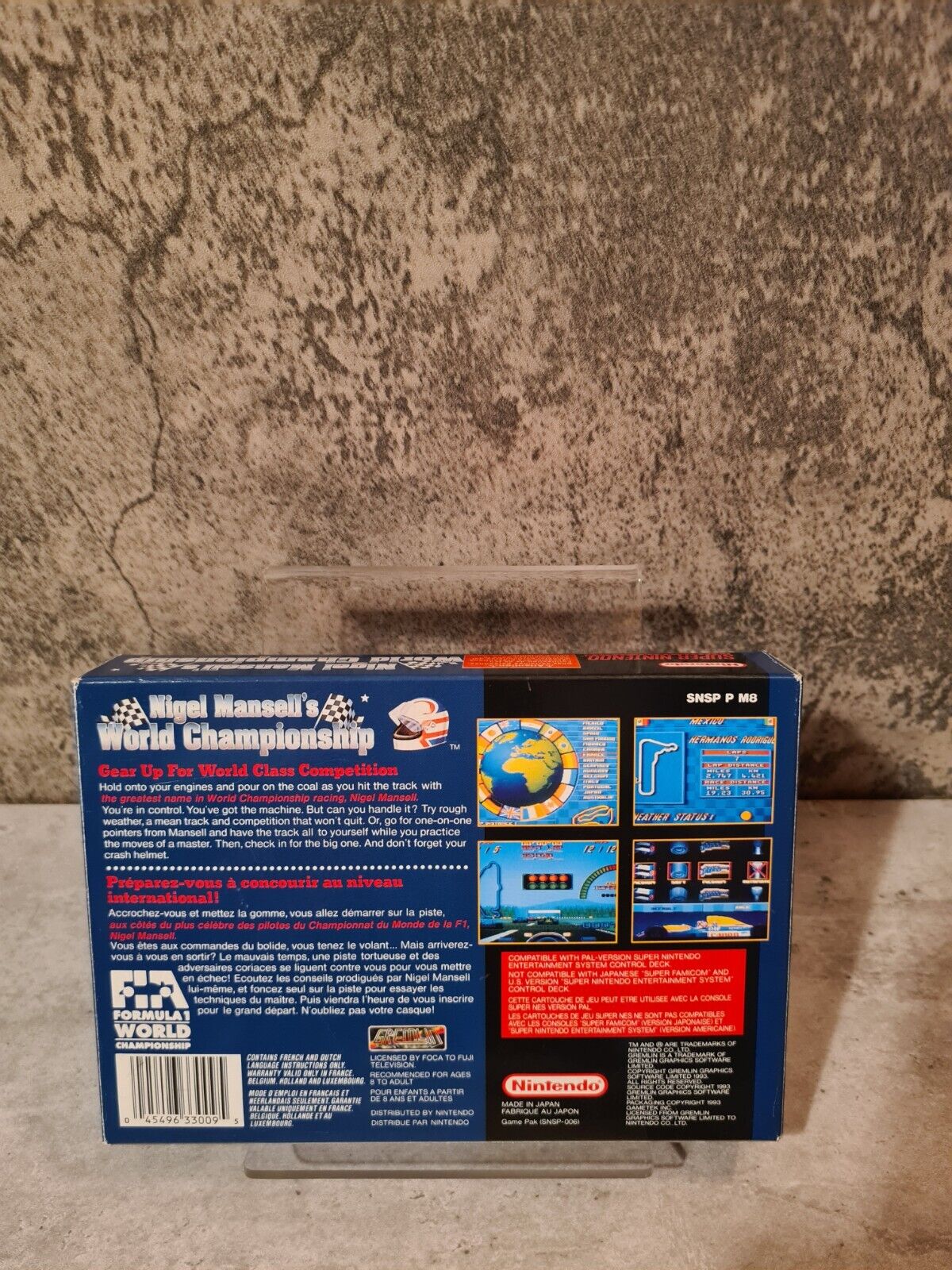 SNES Super Nintendo Nigel Mansell's World Championship mit OVP und Anleitung FAH - T-Retro-Games