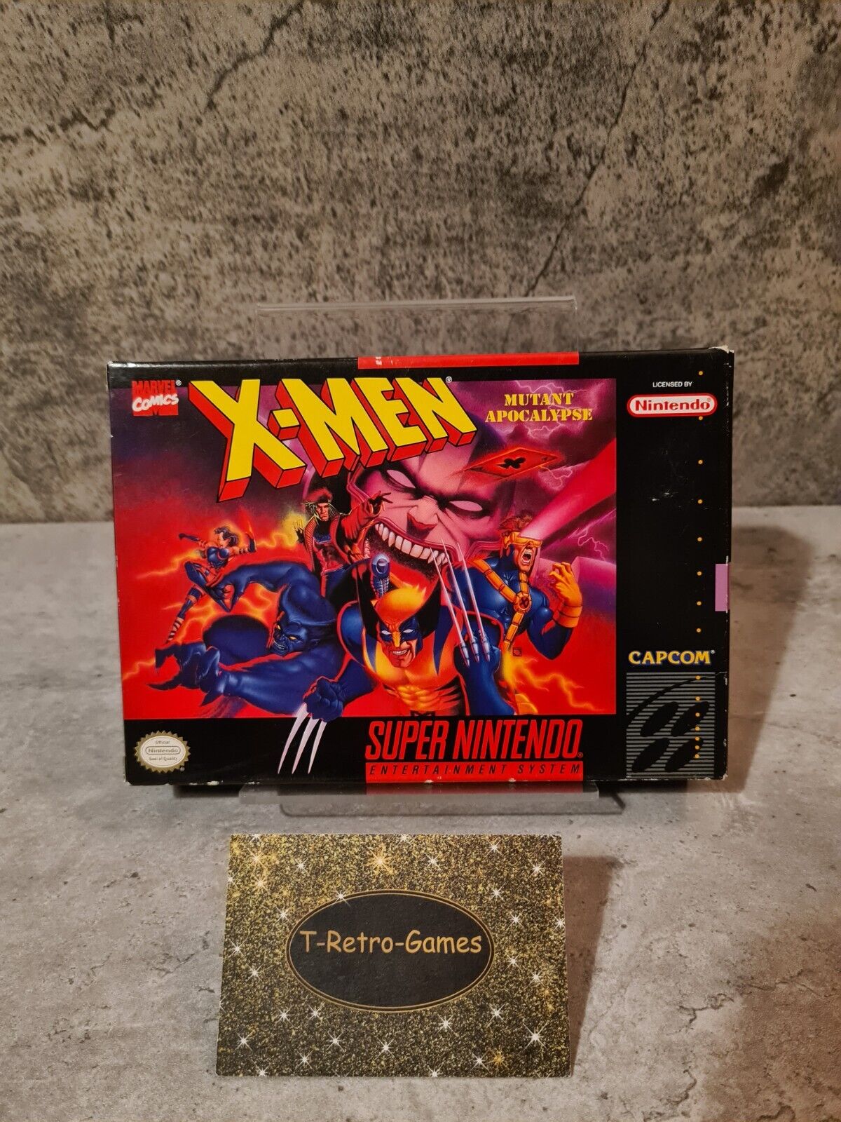 SNES Super Nintendo X-Men Mutant Apocalypse mit OVP und Anleitung NTSC-USA - T-Retro-Games