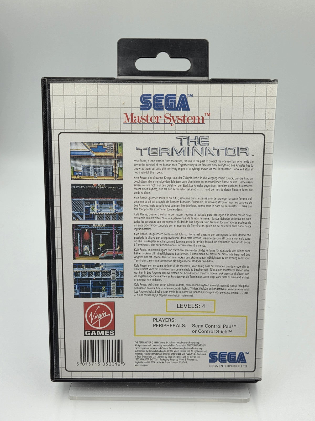 Sega Master System The Terminator mit OVP und Anleitung Multilingual