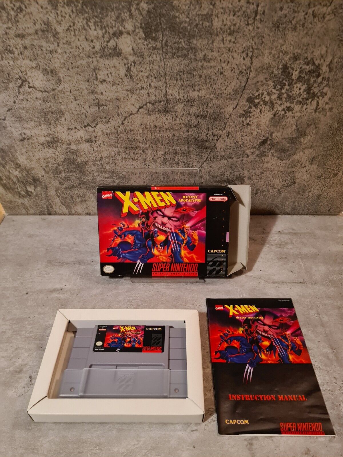 SNES Super Nintendo X-Men Mutant Apocalypse mit OVP und Anleitung NTSC-USA - T-Retro-Games