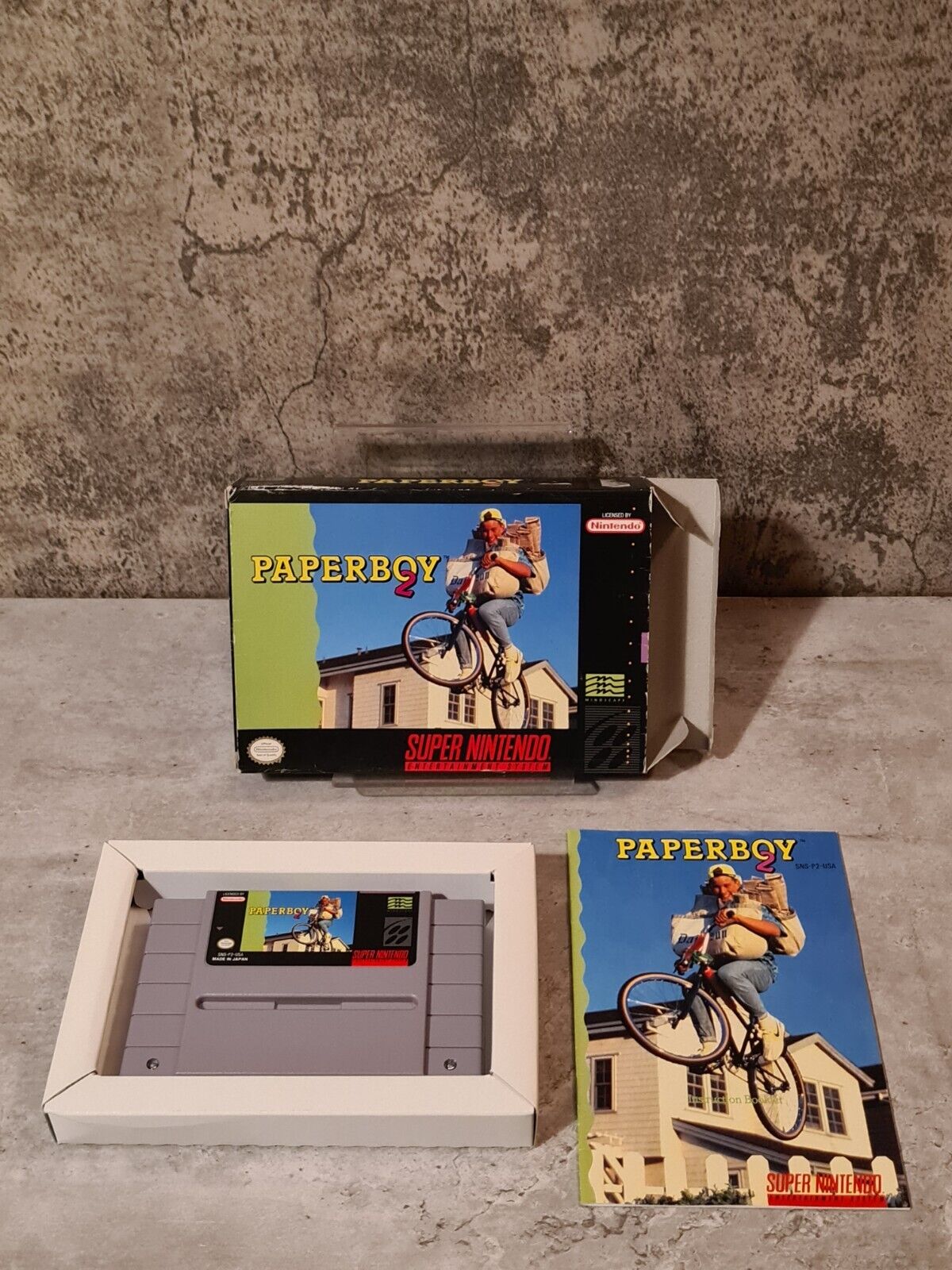 SNES Super Nintendo Paperboy 2 mit OVP und Anleitung NTSC-USA - T-Retro-Games