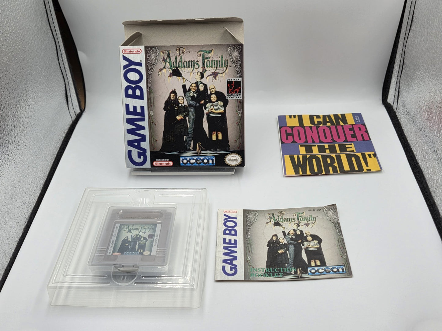 Nintendo Game Boy Classic Spiel The Addams Family mit OVP und Anleitung USA