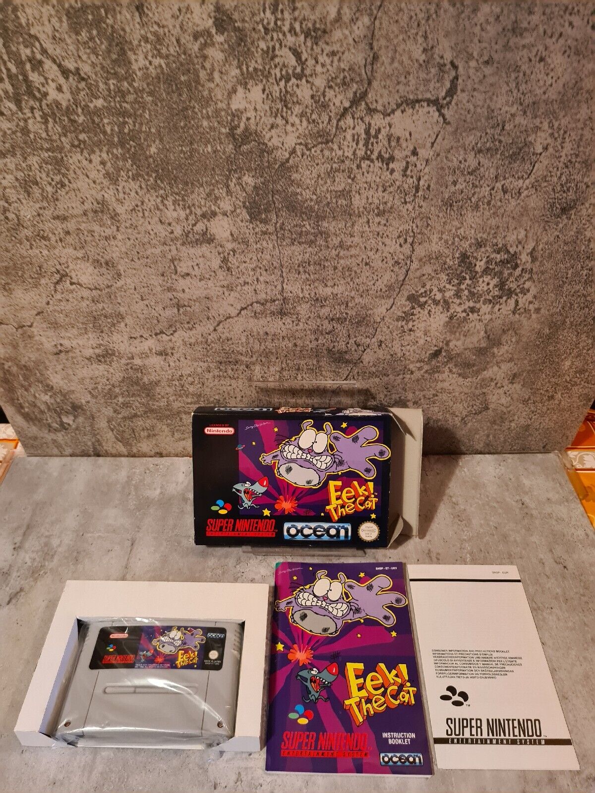 SNES Super Nintendo Eek The Cat mit OVP und Anleitung UKV - T-Retro-Games