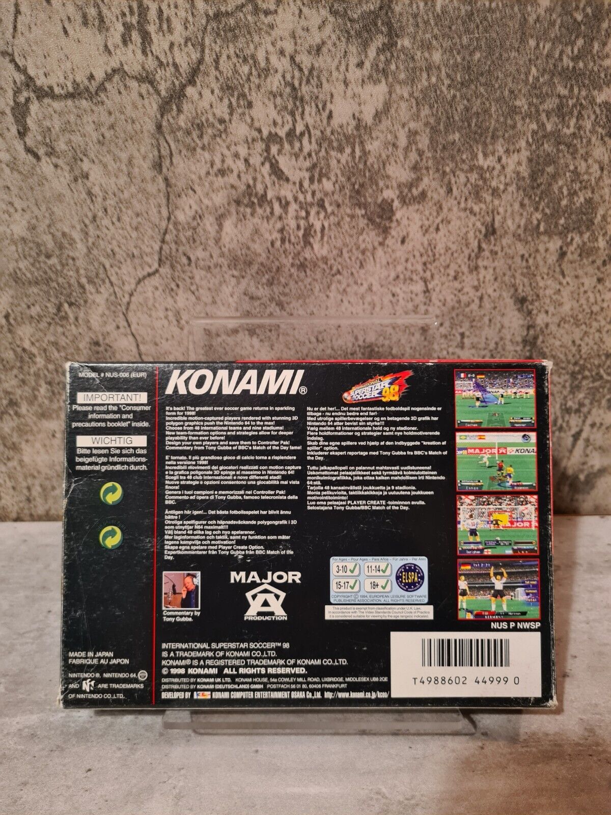 N64 Nintendo 64 International Superstar Soccer 98 mit OVP und Anleitung EUR - T-Retro-Games