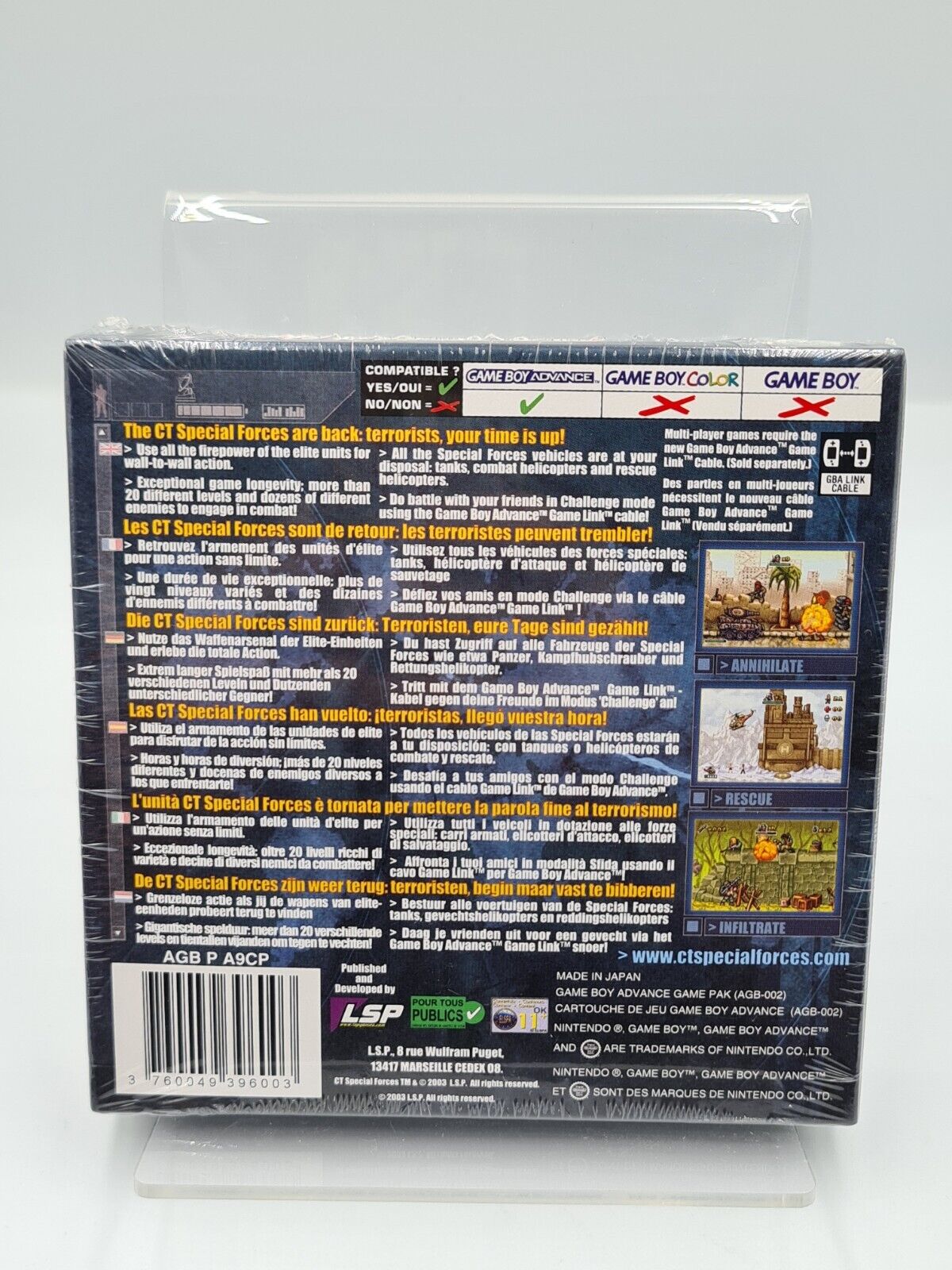 Nintendo Game Boy Advance CT Special Forces Back To Hell EUR Sealed Neu New - T-Retro-Games