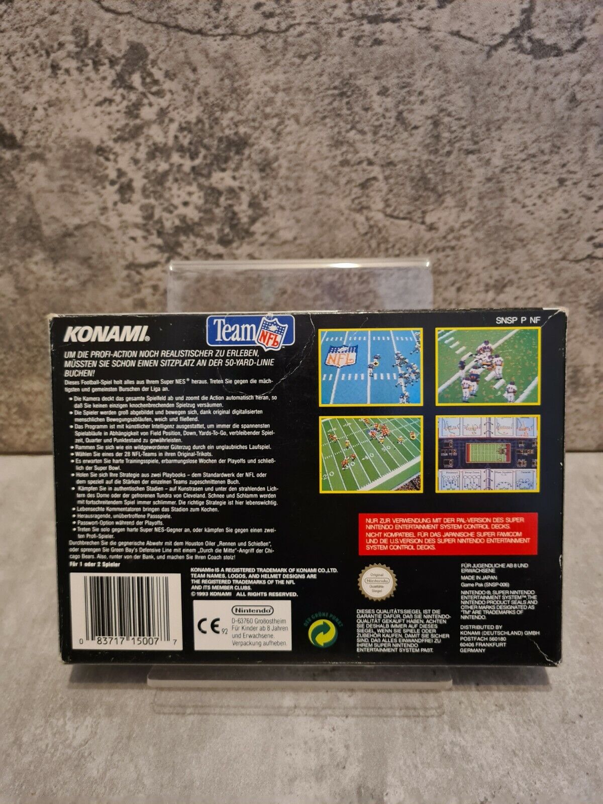 SNES Super Nintendo NFL Football mit OVP und Anleitung + Playbook NOE - T-Retro-Games