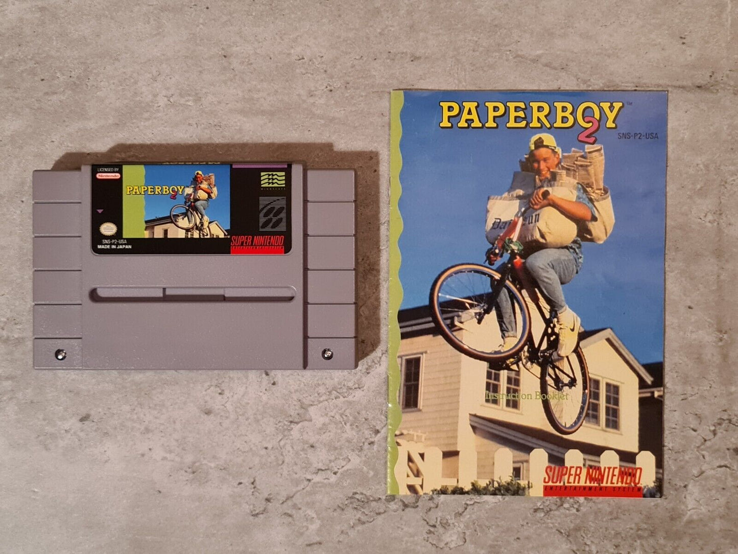 SNES Super Nintendo Paperboy 2 mit OVP und Anleitung NTSC-USA - T-Retro-Games