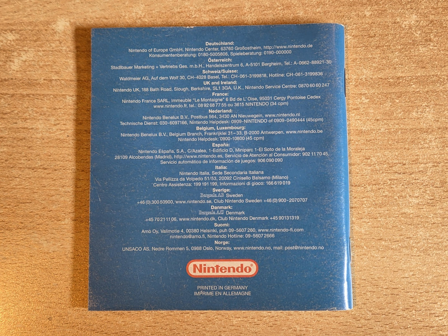 Nintendo Game Boy Advance Mario Kart Super Circuit Spielanleitung EUR