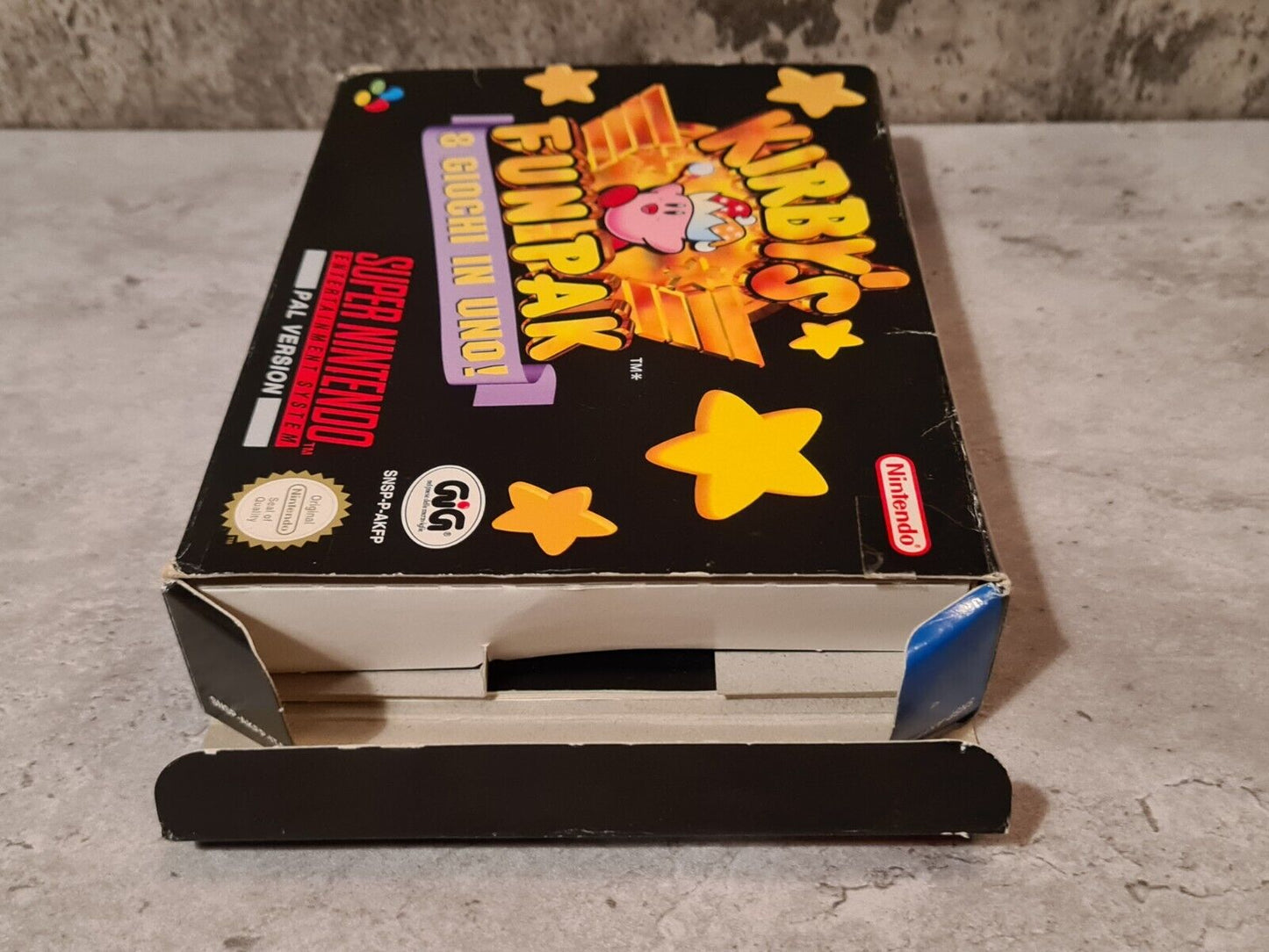 SNES Super Nintendo Kirby's Fun Pak mit OVP und Anleitung ITA - T-Retro-Games