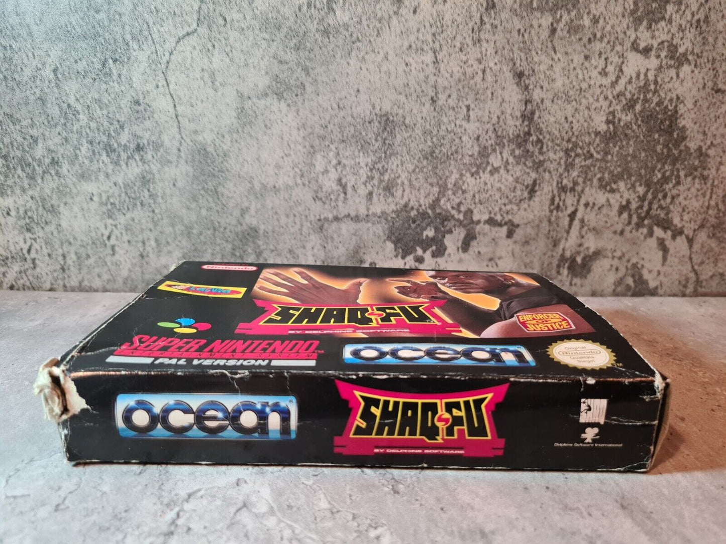 SNES Super Nintendo Shaq-Fu mit OVP und Anleitung NOE - T-Retro-Games