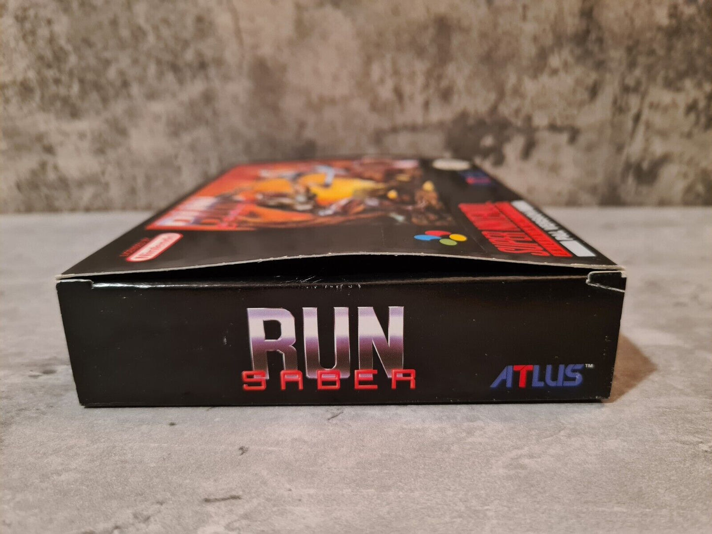 SNES Super Nintendo Run Saber mit OVP und Anleitung NOE - T-Retro-Games