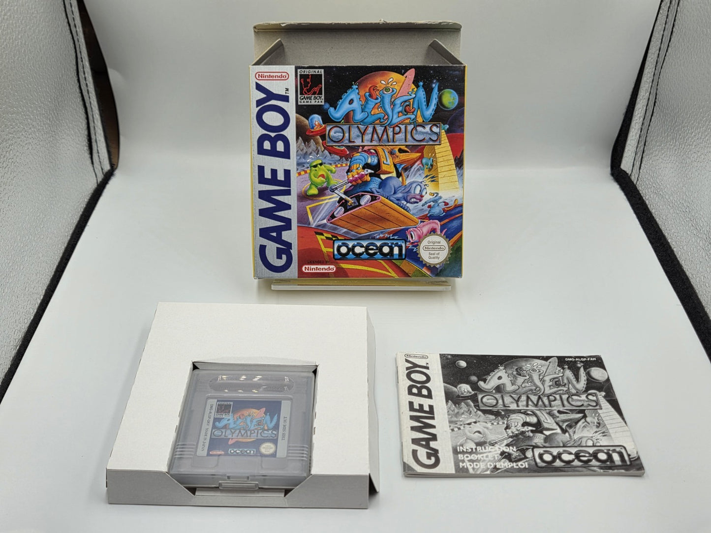 Nintendo Game Boy Classic Spiel Alien Olympics mit OVP und Anleitung FAH