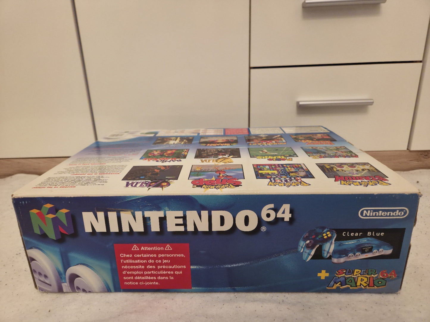 N64 Nintendo 64 Clear Blue Konsole Console OVP