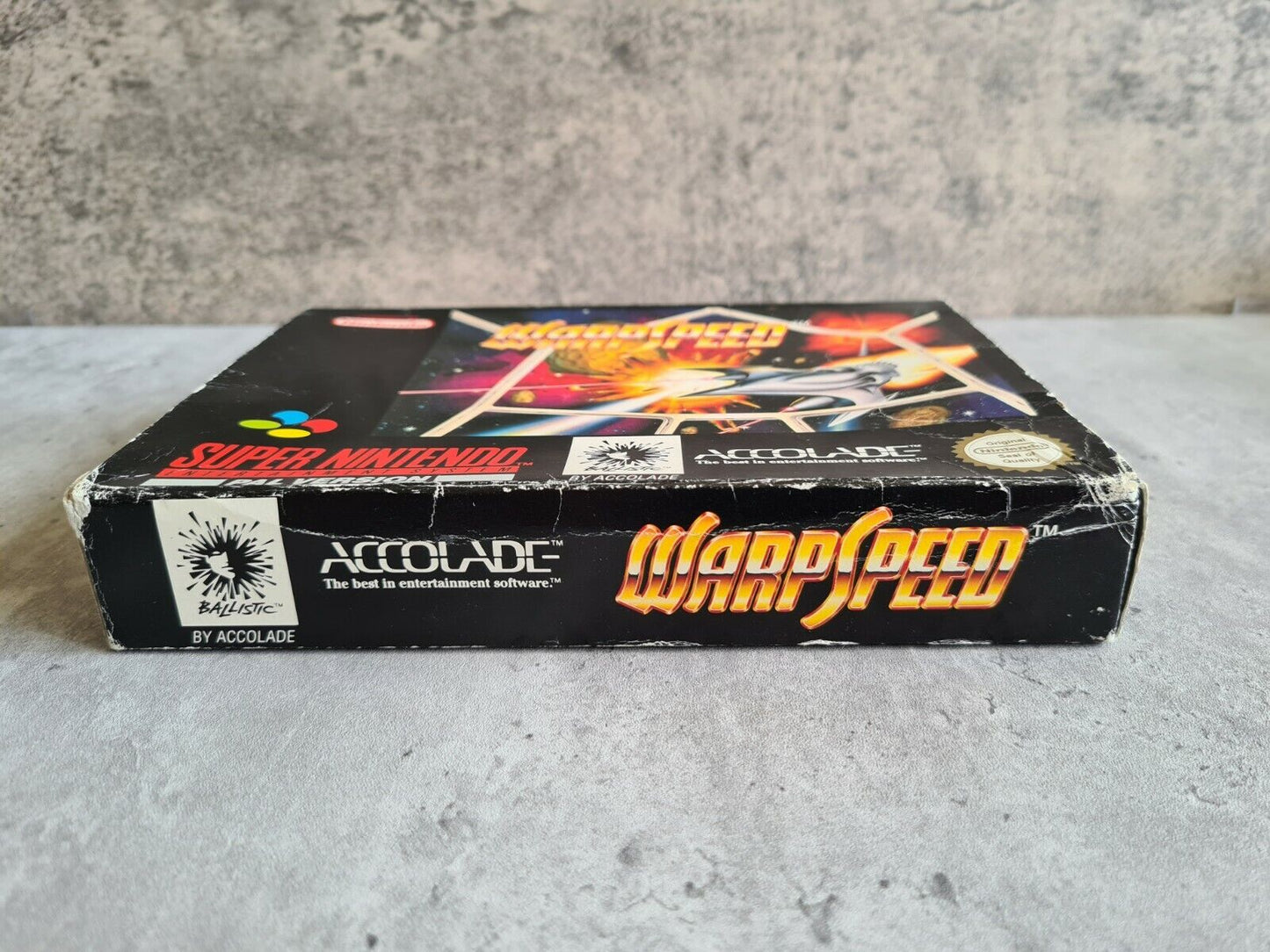 SNES Super Nintendo Warpspeed mit OVP und Anleitung UKV - T-Retro-Games