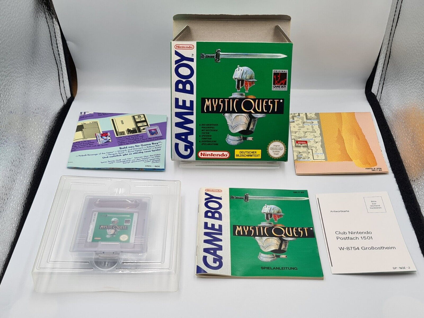 Nintendo Game Boy Classic Mystic Quest mit OVP und Anleitung + Karte NOE - T-Retro-Games