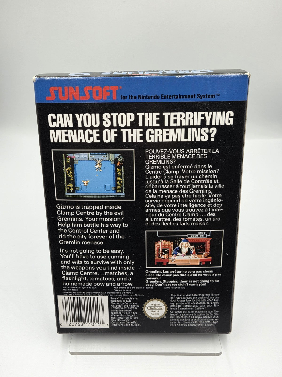 NES Gremlins 2 The New Batch The Video Game mit OVP und Anleitung FRA