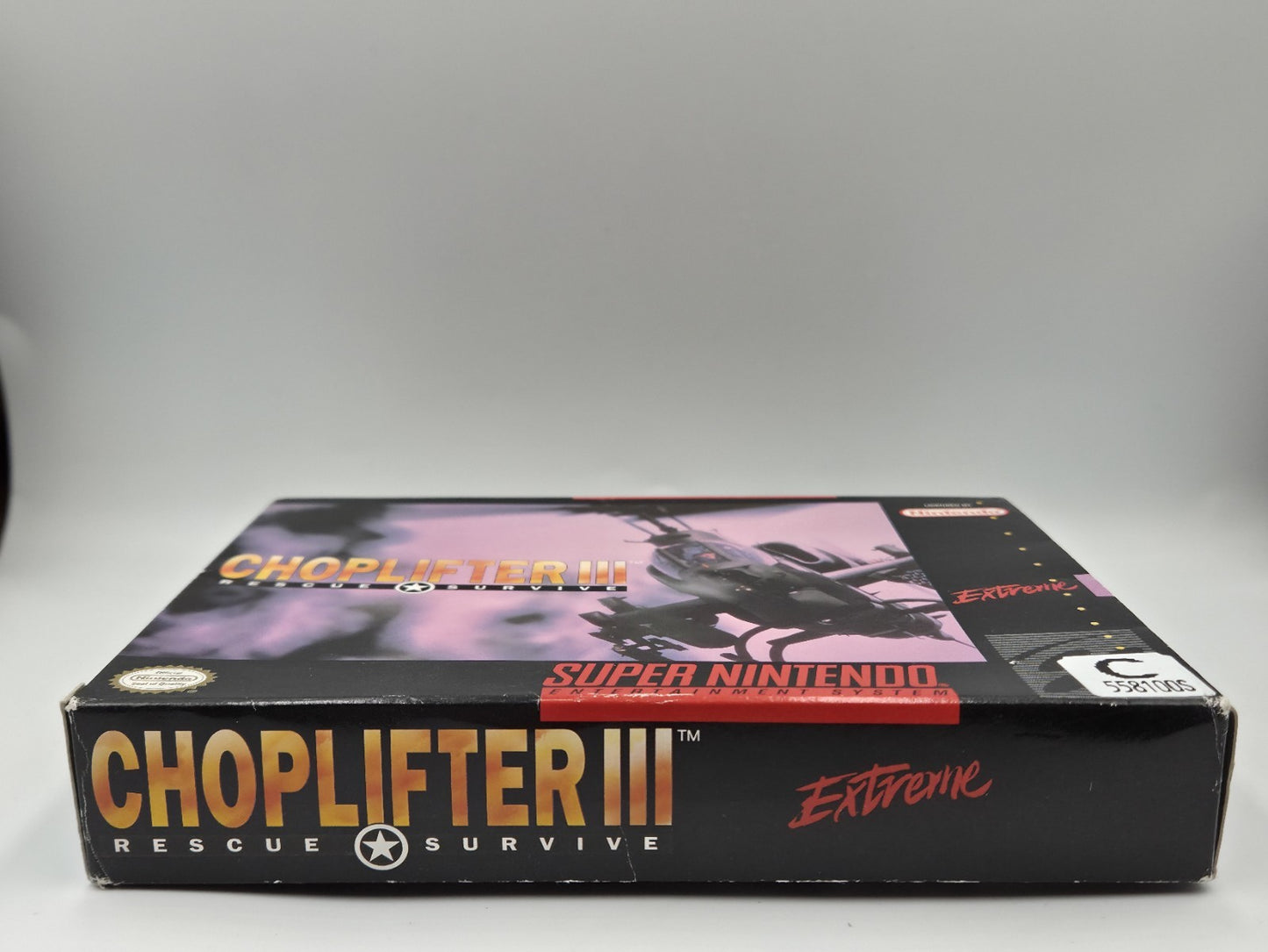 SNES Super Nintendo Choplifter III Rescue Survive Leer OVP Empty Box NTSC USA
