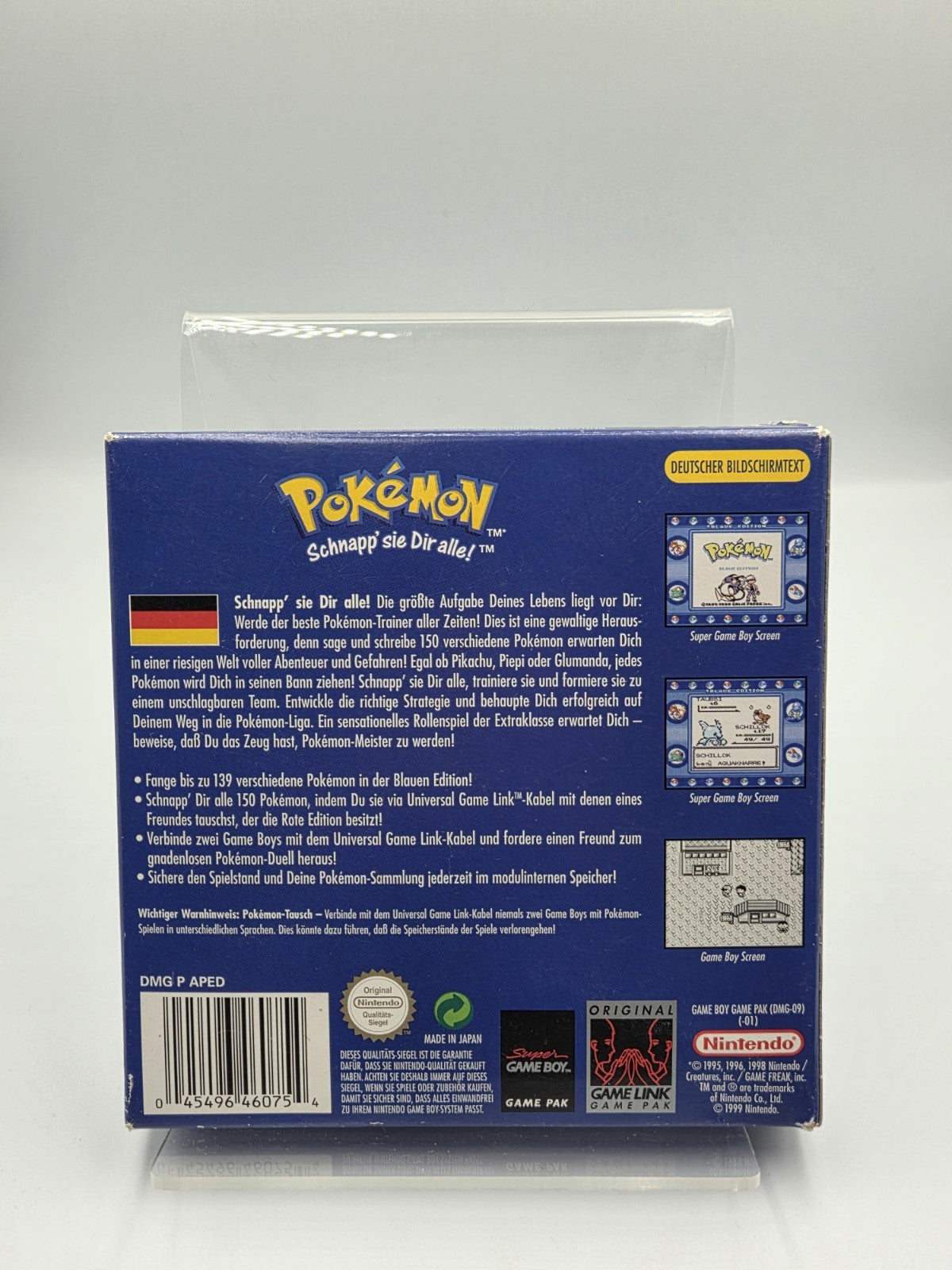 Nintendo Game Boy Pokemon Blaue Edition mit OVP und Anleitung NOE