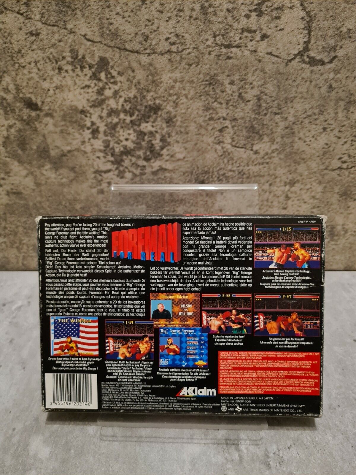 SNES Super Nintendo Foreman For Real mit OVP und Anleitung EUR - T-Retro-Games