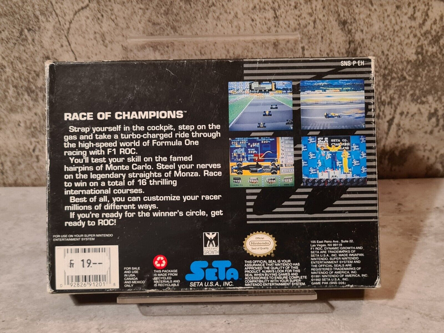 SNES Super Nintendo F1 ROC Race of Champions mit OVP und Anleitung NTSC-USA - T-Retro-Games