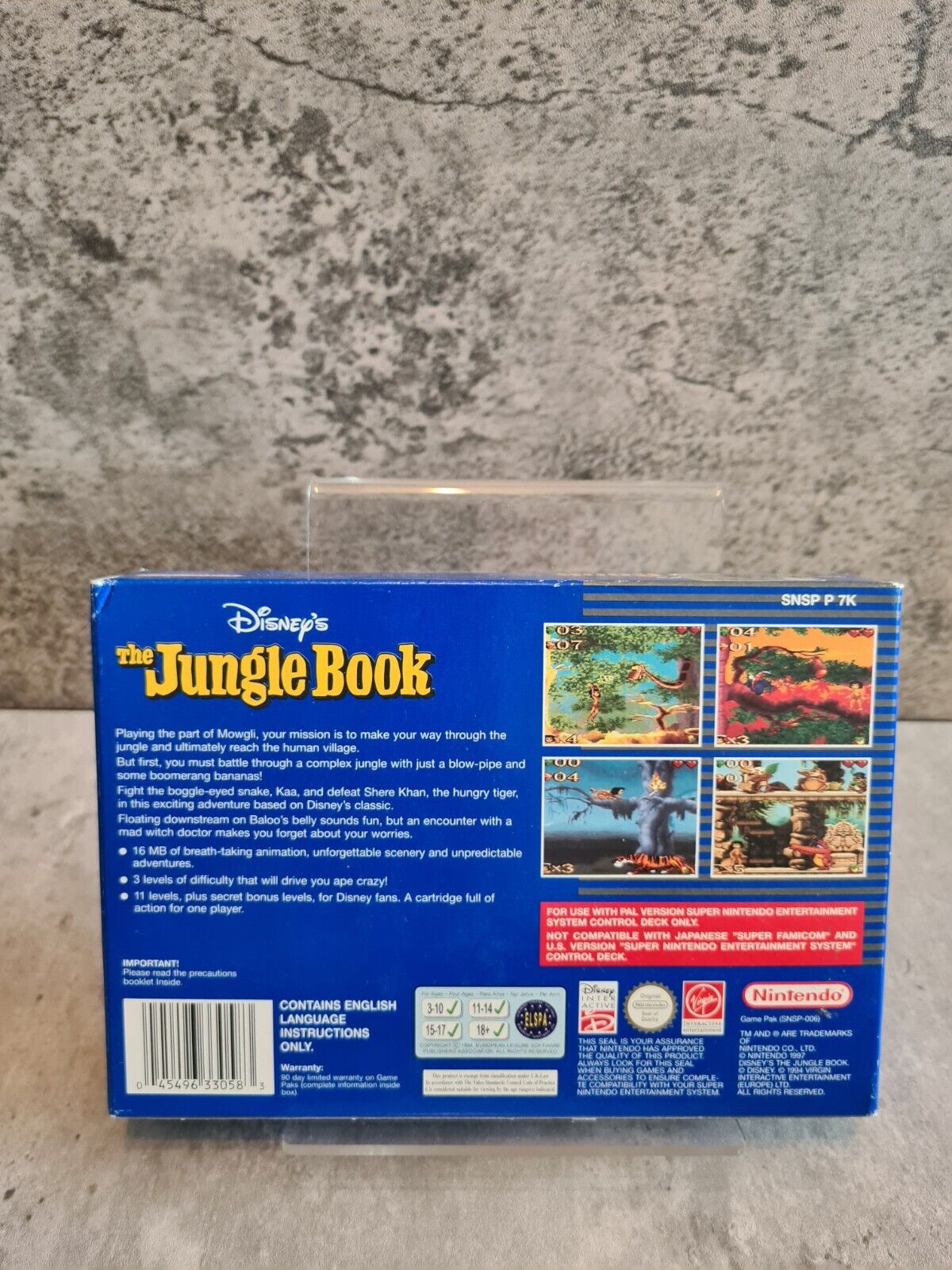 SNES Super Nintendo Disney's The Jungle Book mit OVP und Anleitung NUKV - T-Retro-Games
