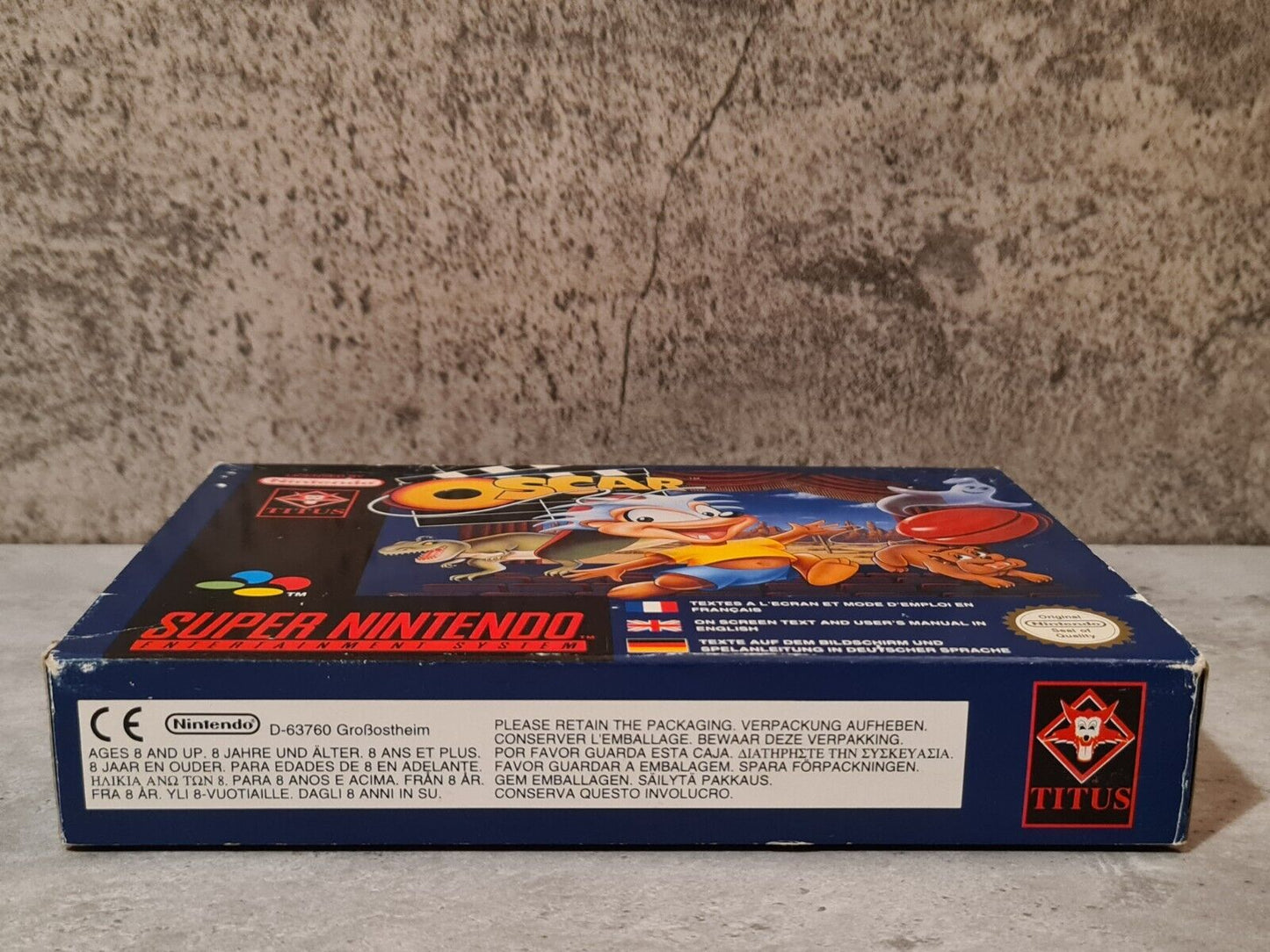 SNES Super Nintendo Oscar mit OVP und Anleitung EUR - T-Retro-Games
