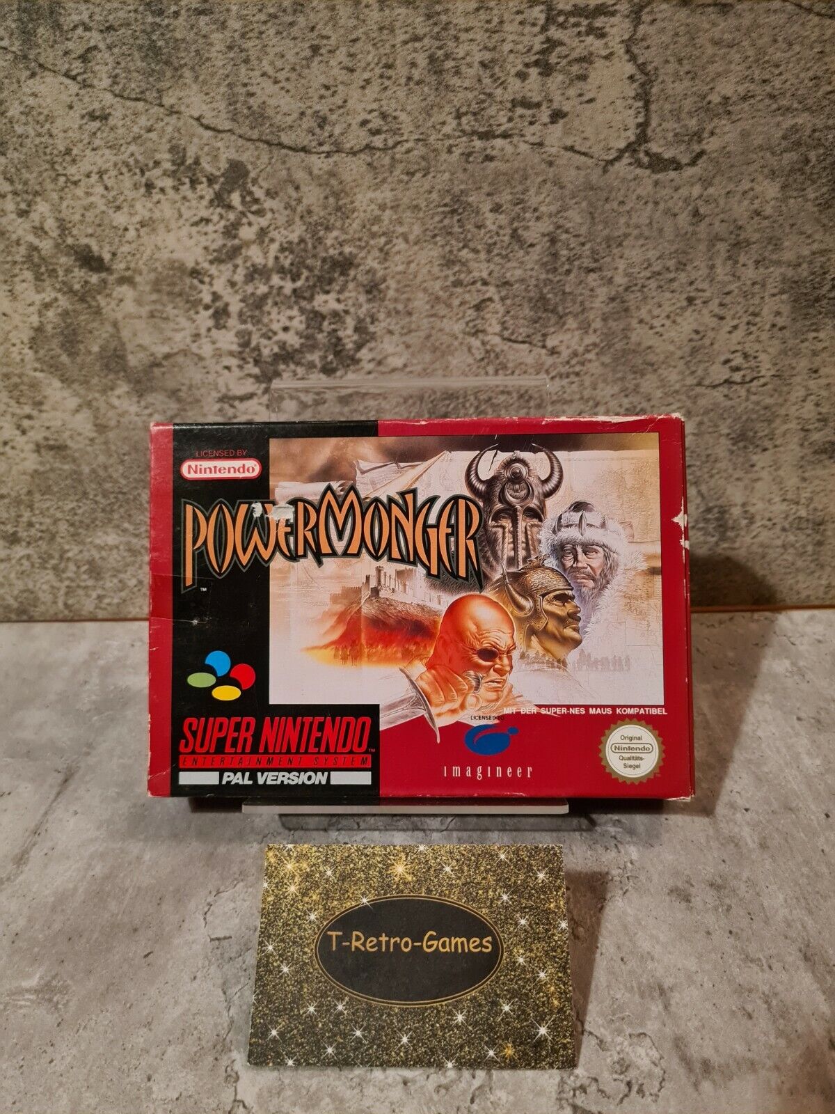 SNES Super Nintendo Power Monger mit OVP und Anleitung NOE - T-Retro-Games