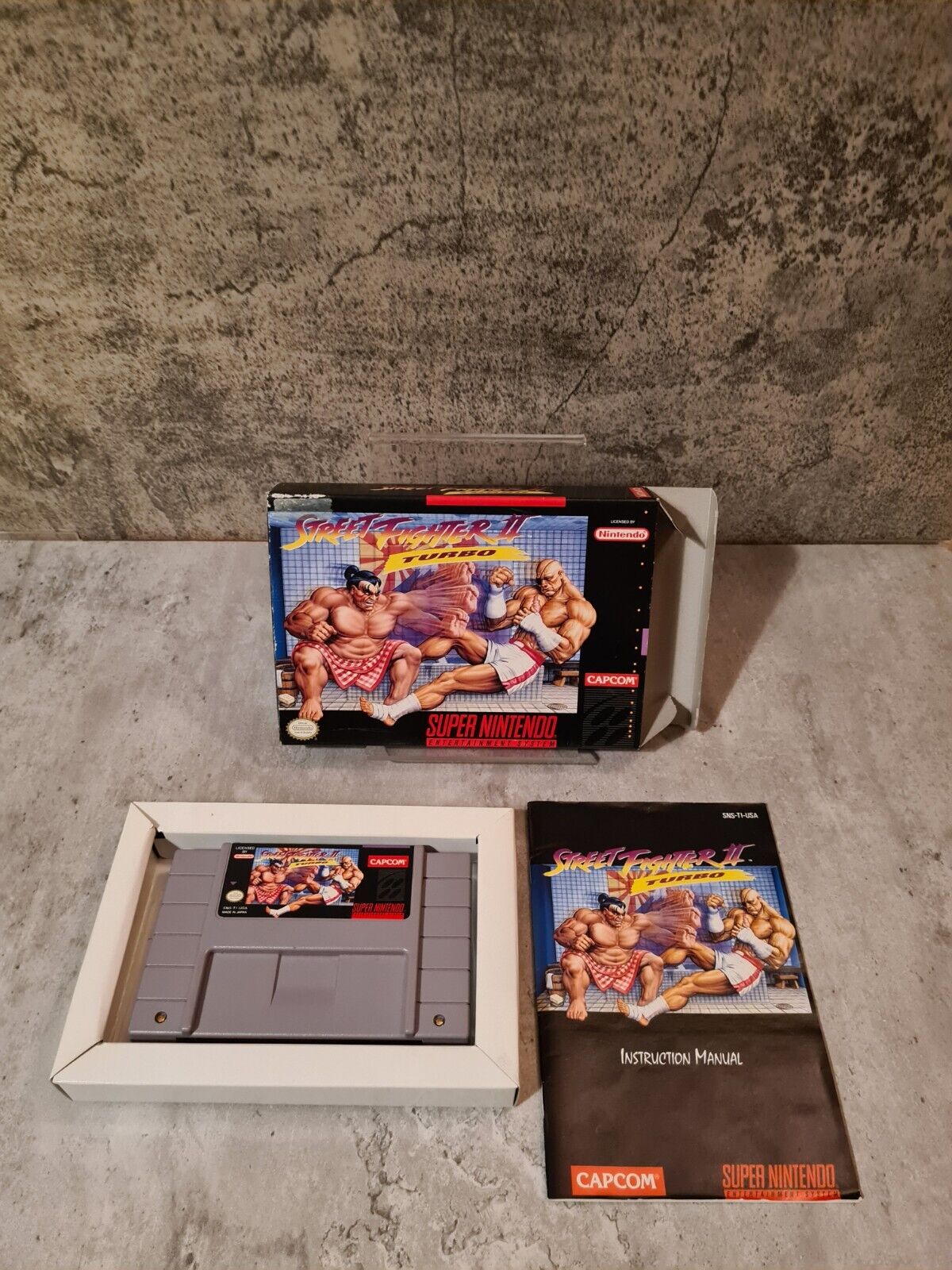SNES Super Nintendo Street Fighter II Turbo mit OVP und Anleitung NTSC USA - T-Retro-Games