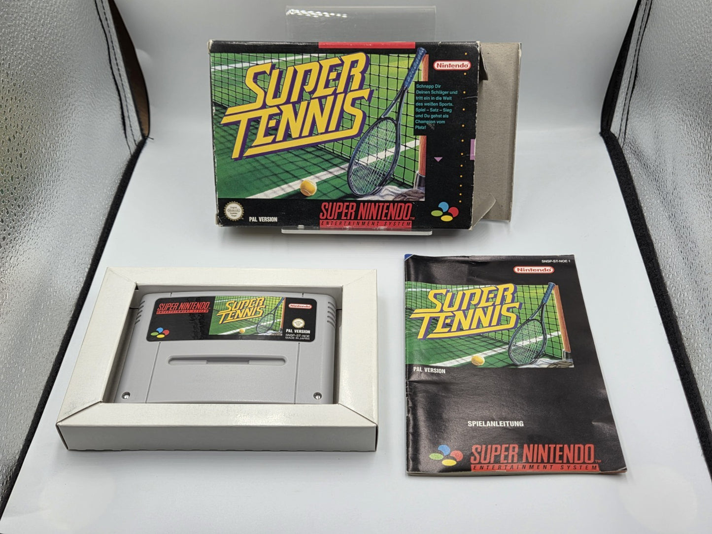 SNES Super Nintendo Super Tennis mit OVP und Anleitung NOE