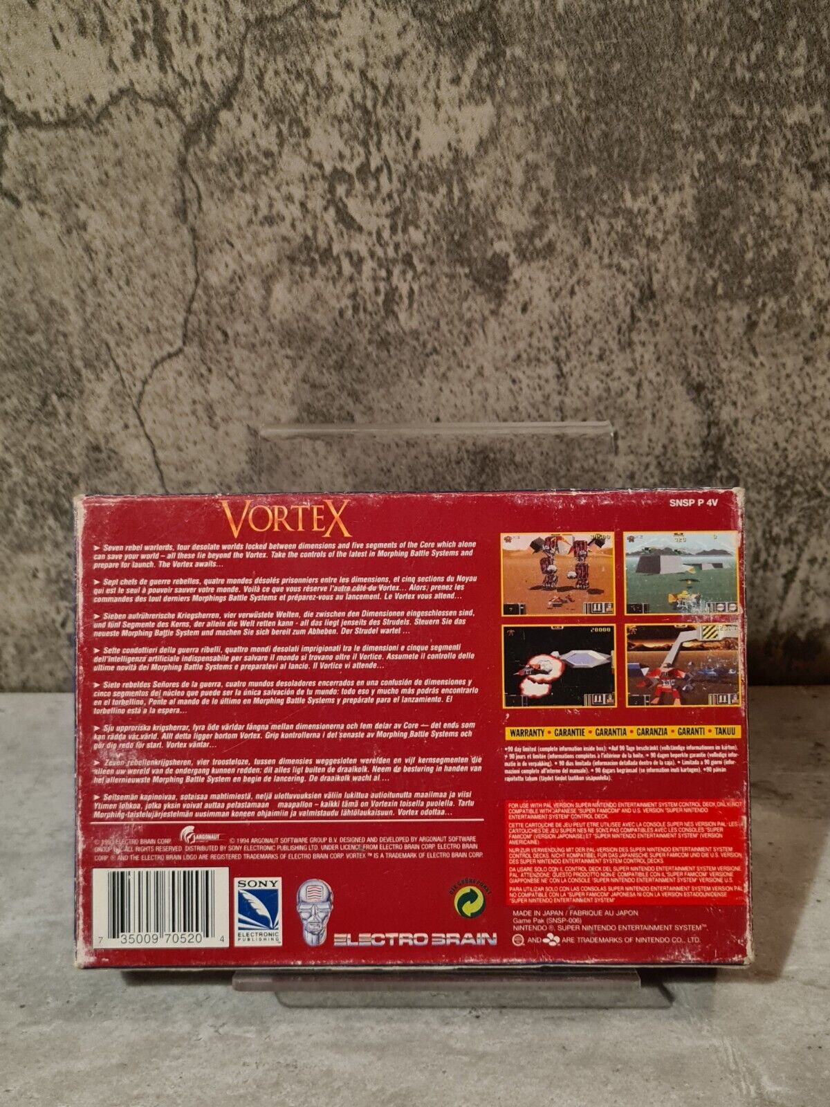 SNES Super Nintendo Vortex mit OVP und Anleitung EUR - T-Retro-Games