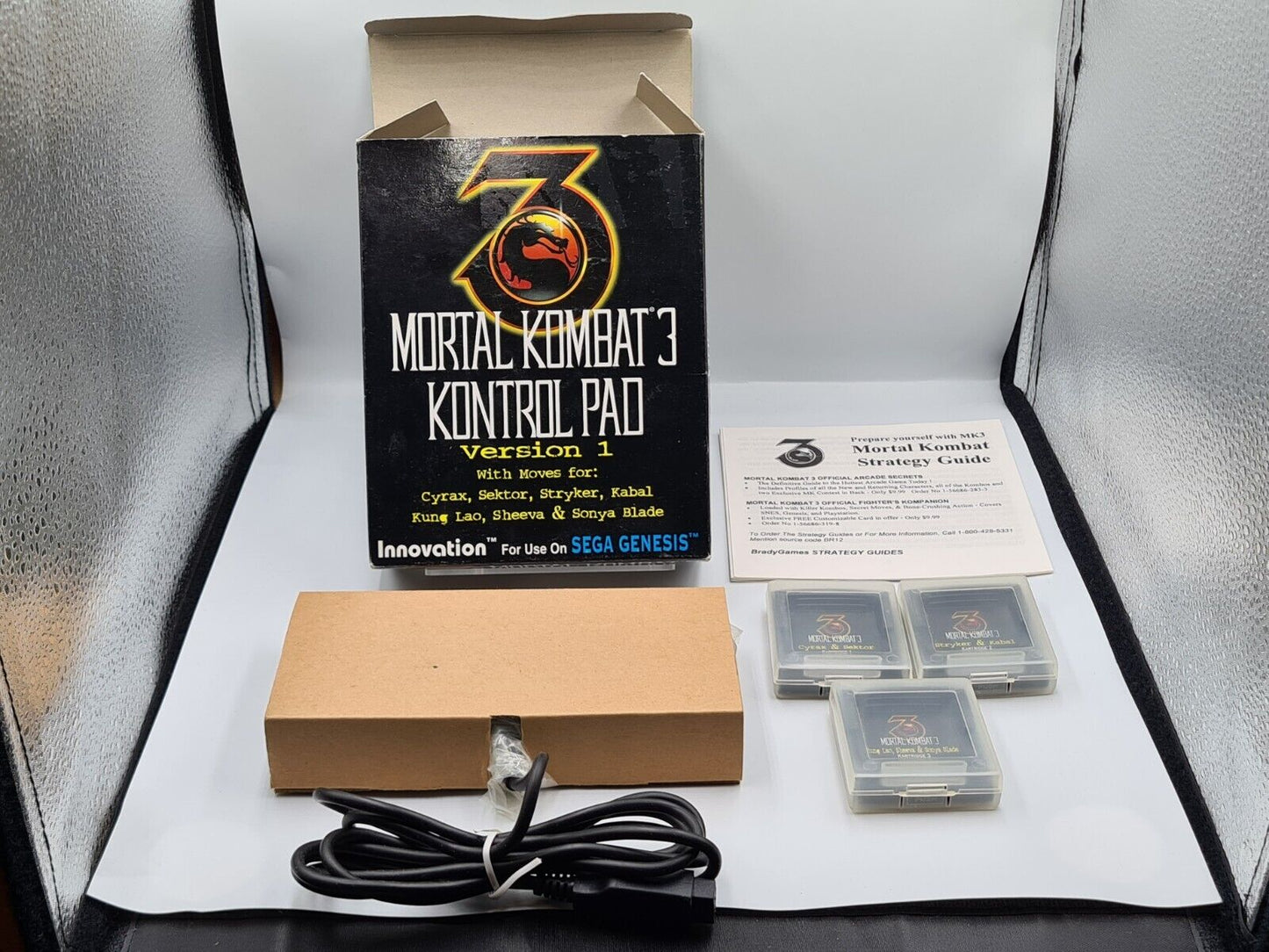 Sega Genesis Mortal Kombat 3 Kontrol Pad Version 1 Controller Joystick OVP - T-Retro-Games