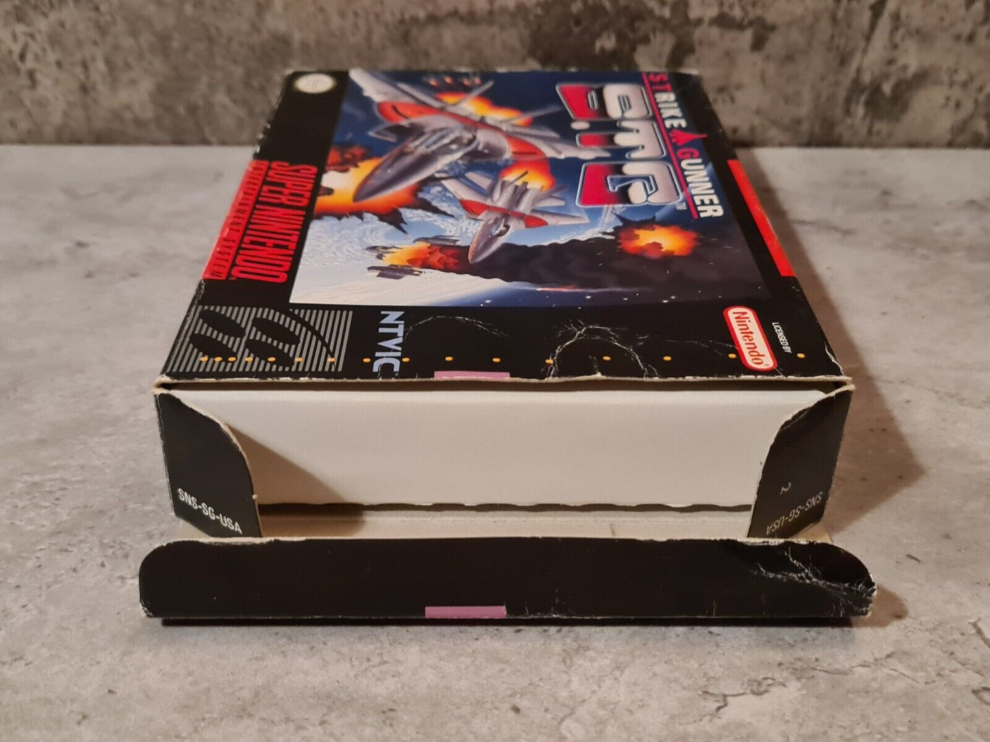 SNES Super Nintendo Strike Gunner S.T.G mit OVP und Anleitung NTSC-USA - T-Retro-Games