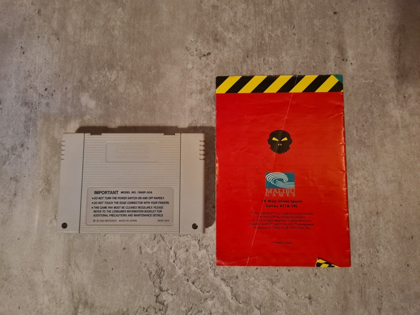 SNES Super Nintendo Total Carnage mit OVP und Anleitung UKV - T-Retro-Games