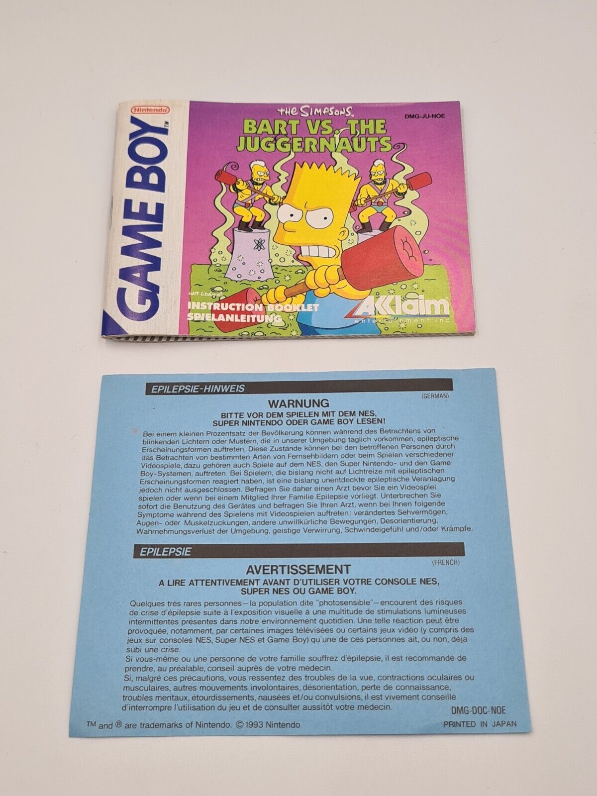 Nintendo Game Boy Classic Bart VS. The Juggernauts mit OVP und Anleitung NOE - T-Retro-Games