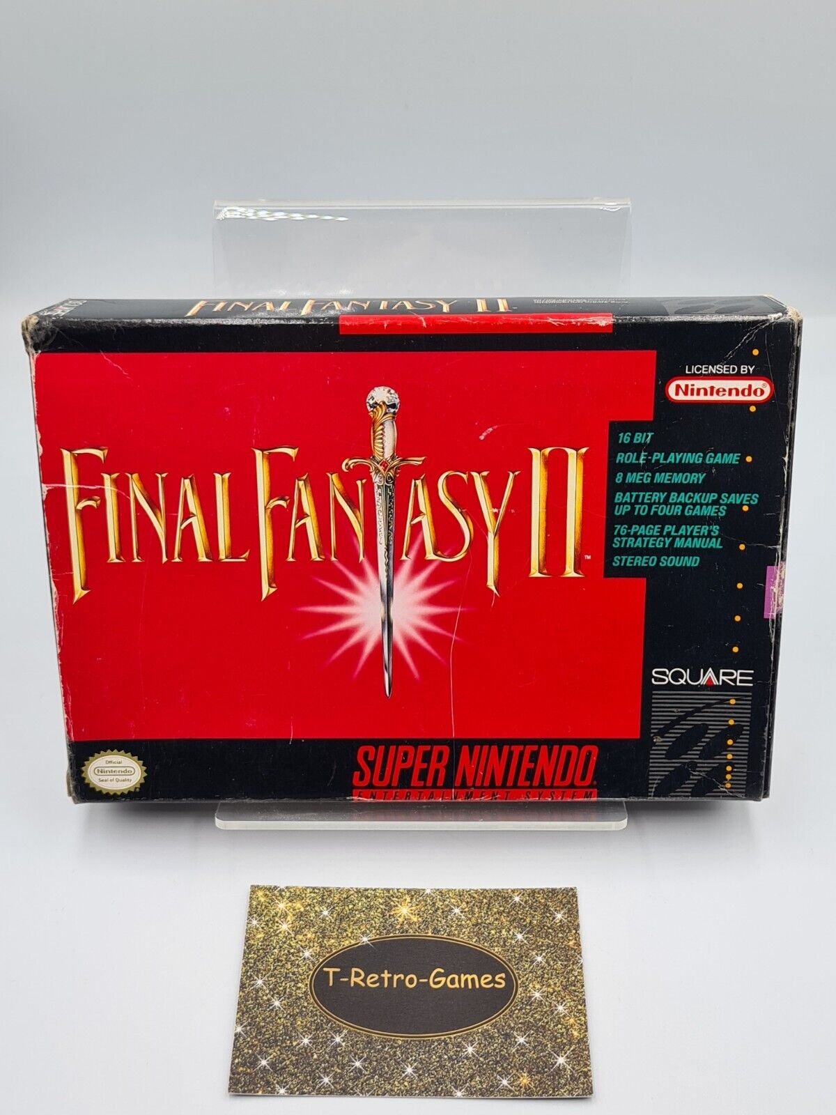 SNES Super Nintendo Final Fantasy II mit OVP und Anleitung + Karte NTSC-USA - T-Retro-Games