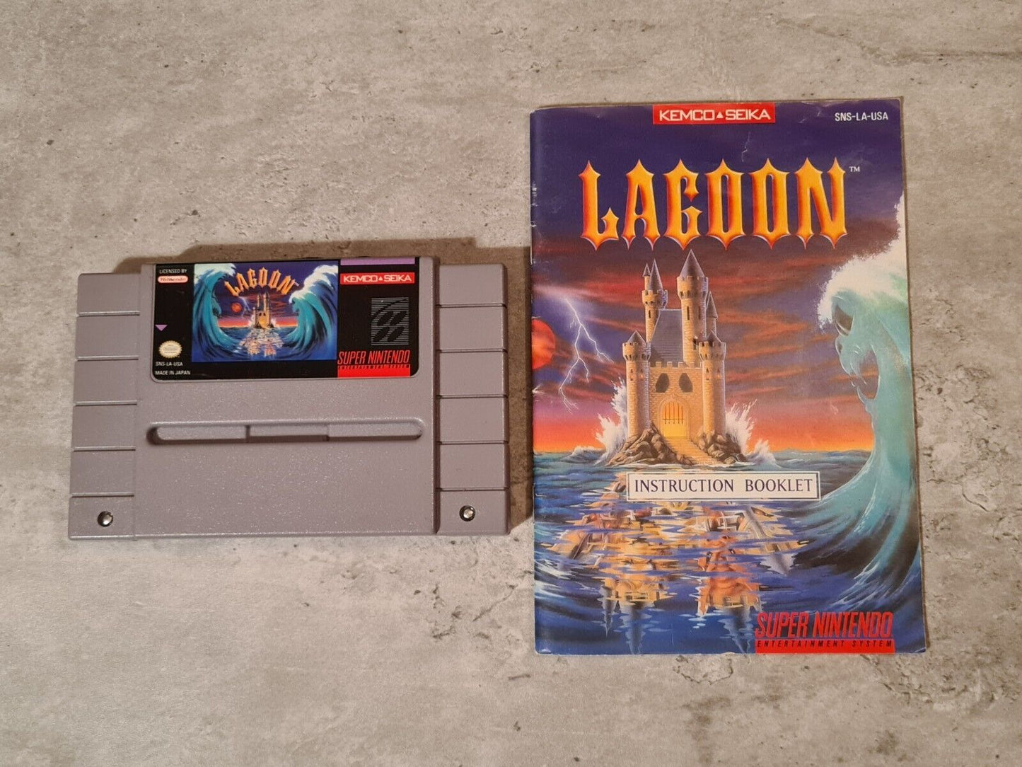 SNES Super Nintendo Lagoon mit OVP und Anleitung NTSC USA - T-Retro-Games