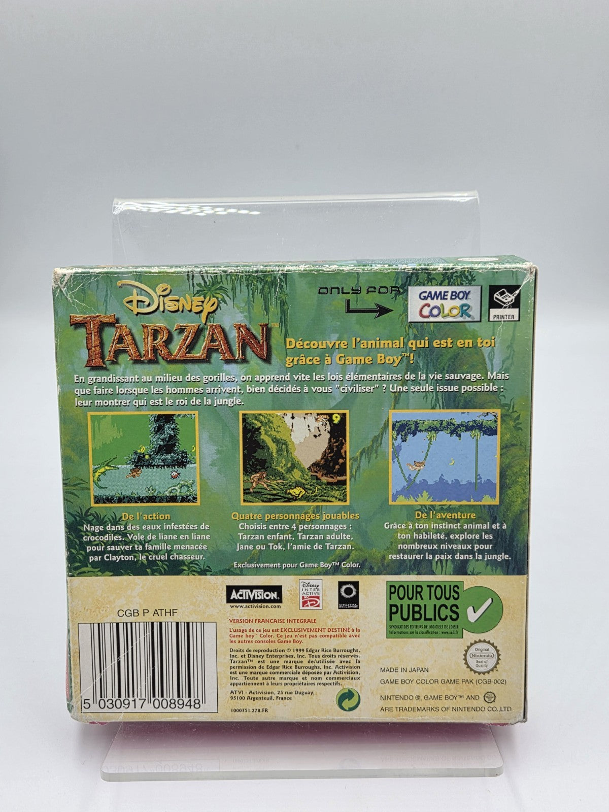 Nintendo Game Boy Color Disney Tarzan mit OVP und Anleitung FRA