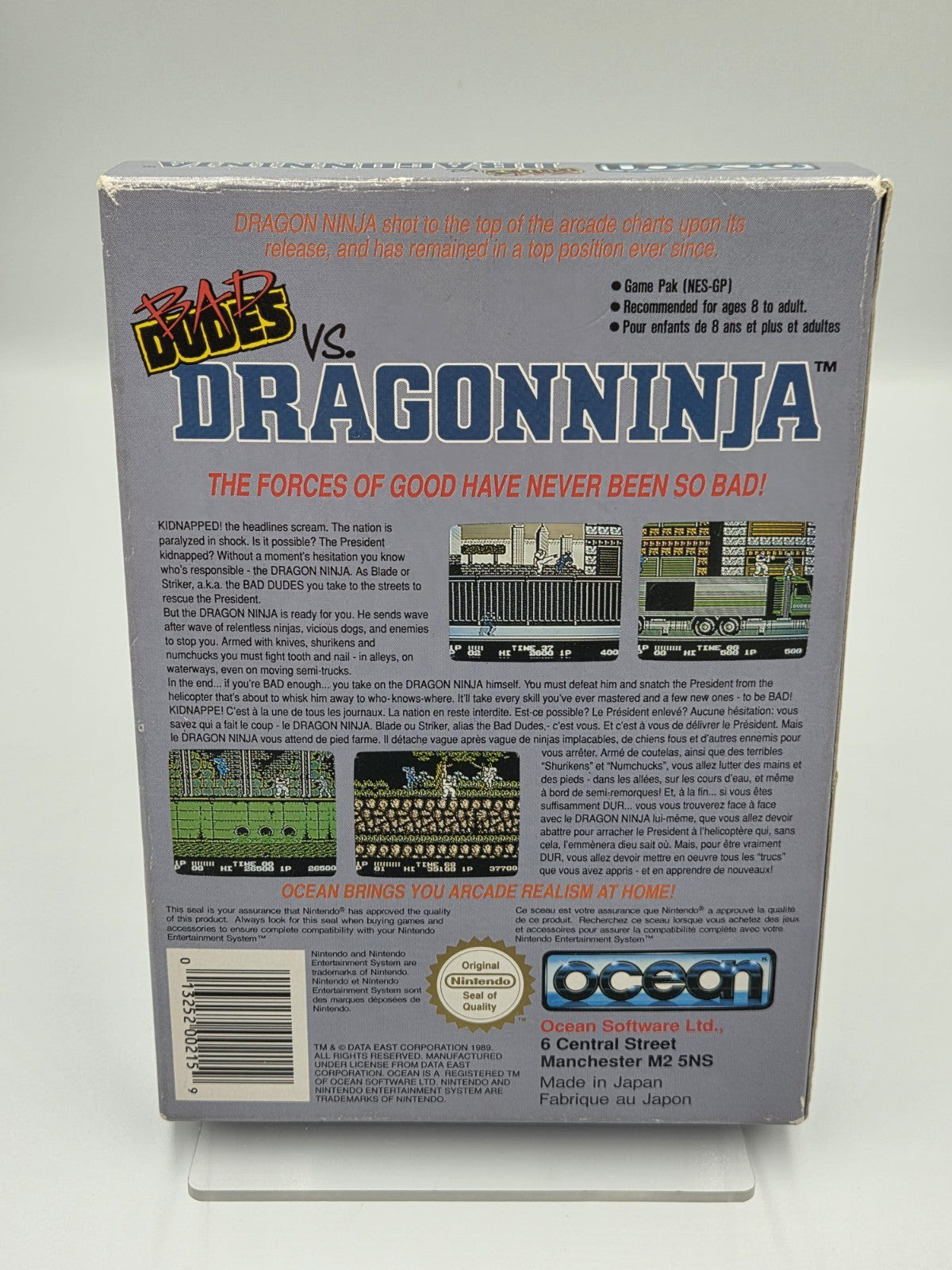 NES Bad Dudes VS. Dragonninja mit OVP und Anleitung FRA