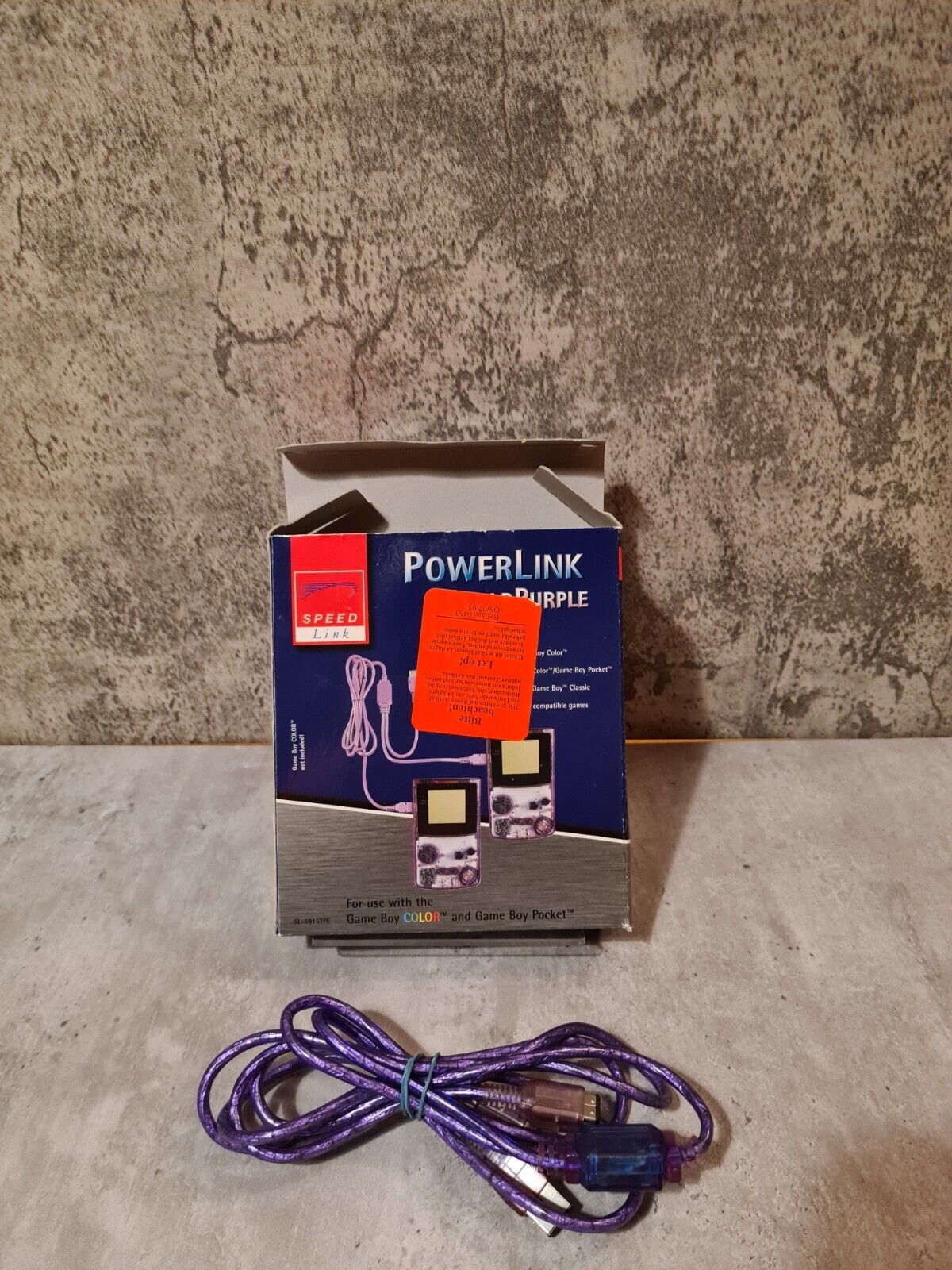 Nintendo Game Boy Classic PowerLink ClearPurple Cable Kabel - T-Retro-Games