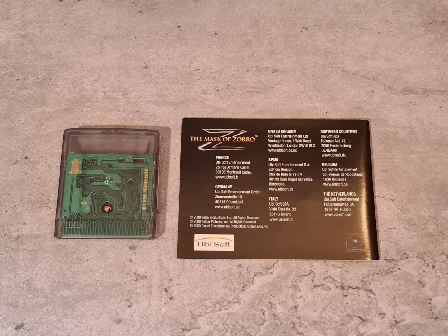 Nintendo Game Boy Color The Mask of Zorro mit OVP und Anleitung EUR - T-Retro-Games