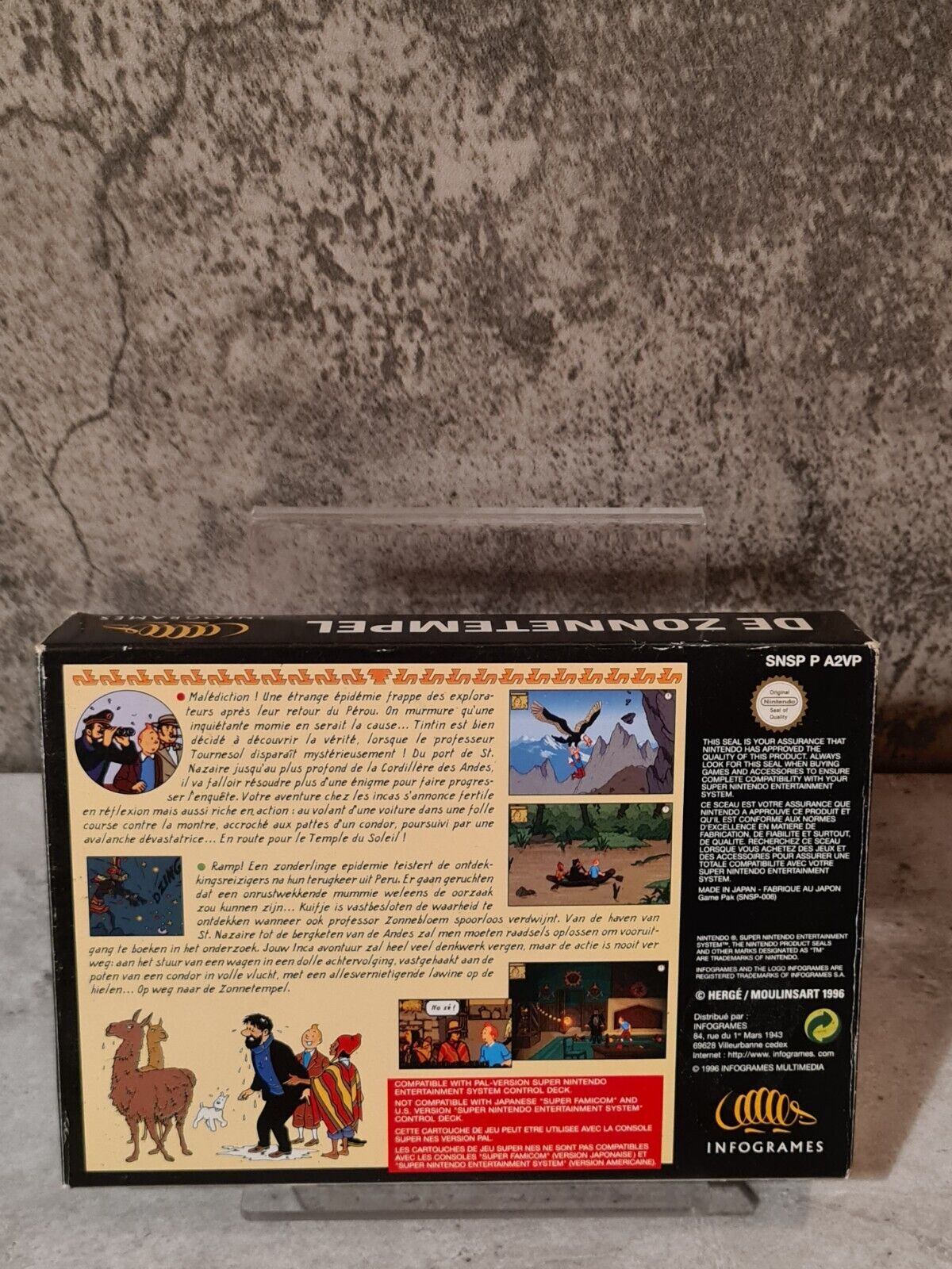SNES Super Nintendo TinTin Le Temple Du Soleil mit OVP und Anleitung FAH - T-Retro-Games