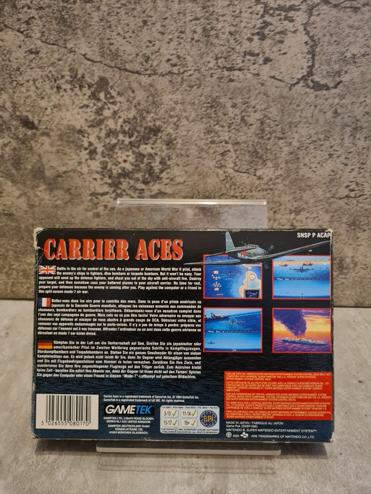 SNES Super Nintendo Carrier Aces mit OVP und Anleitung EUR - T-Retro-Games
