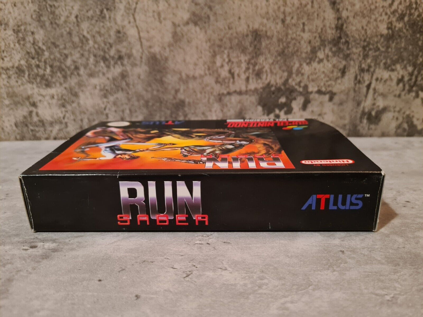 SNES Super Nintendo Run Saber mit OVP und Anleitung NOE - T-Retro-Games