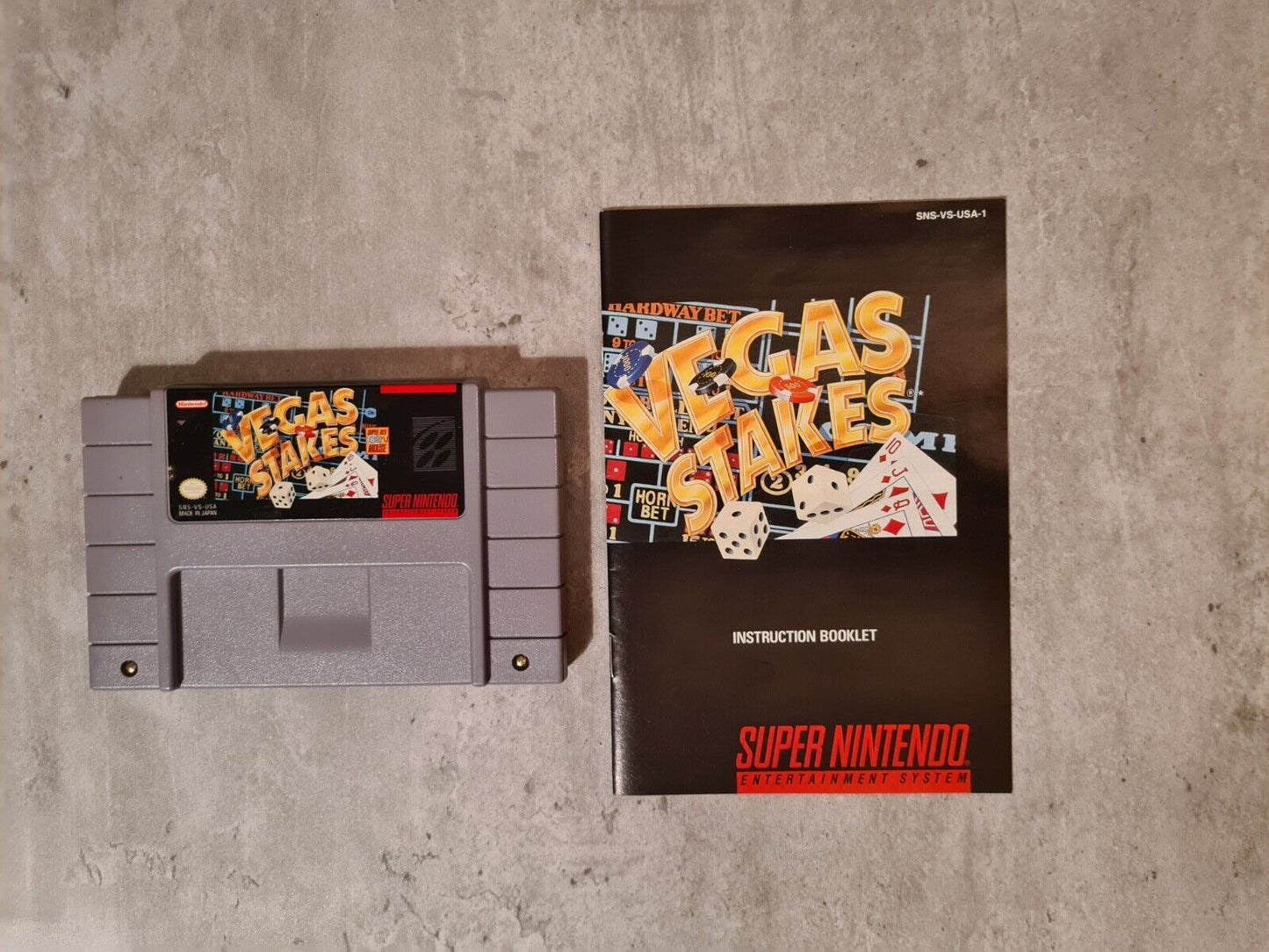 SNES Super Nintendo Vegas Stakes mit OVP und Anleitung NTSC USA - T-Retro-Games