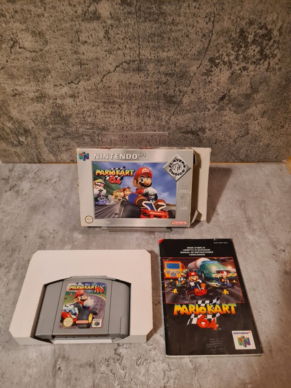 N64 Nintendo 64 Mario Kart 64 mit OVP und Anleitung EUR - T-Retro-Games